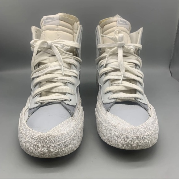 Nike Blazer Mid x Sacai White Grey 2019 Mens Size 14 - Picture 3 of 7